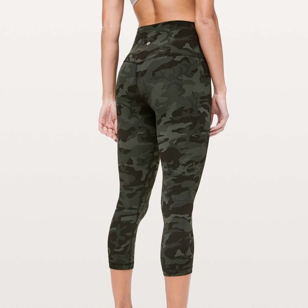 lululemon Align High-Rise Crop 23” - Incognito Camouflage Multi Gator Green - 4
